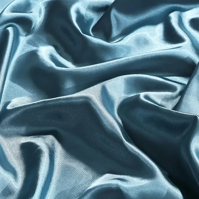 Luxurious purple satin duvet cover set bedroom silk bedding