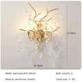Luxury golden leaf crystal chandelier living room led light