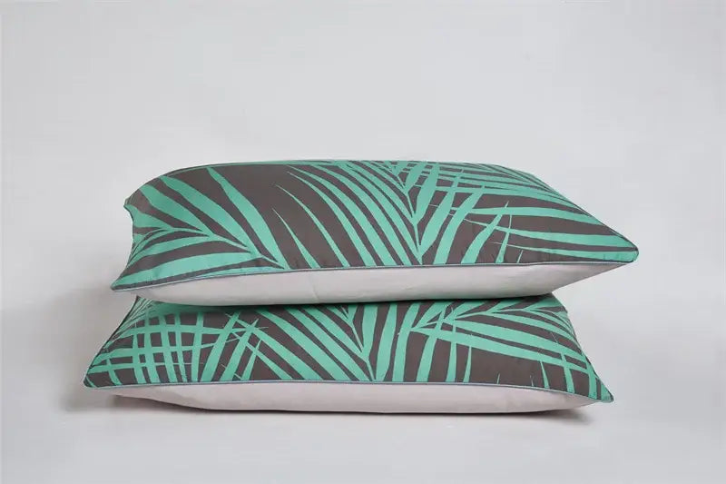 Luxury teal & brown egyptian cotton duvet cover bedroom bedding set