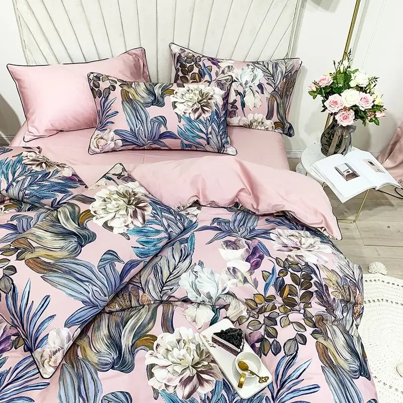 Pastel marine egyptian cotton duvet cover set bedroom bedding