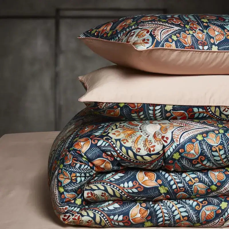 Lavender & white floral botanical duvet cover – bedroom bedding set
