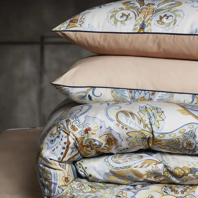 Luxury teal & pink flamingo leaf duvet cover – bedroom bedding set