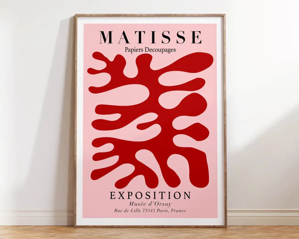 Vibrant matisse floral art framed canvas bedroom wall decor