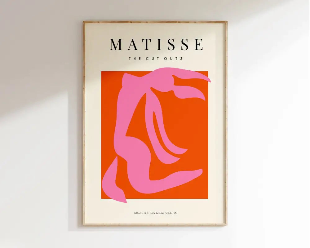 Minimalist black matisse floral art print bedroom wall decor