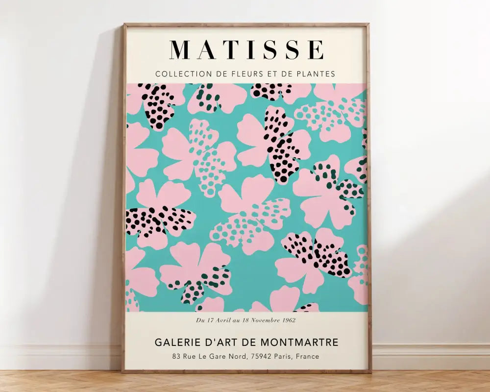 Matisse floral canvas pink and orange seated figure bedroom art
