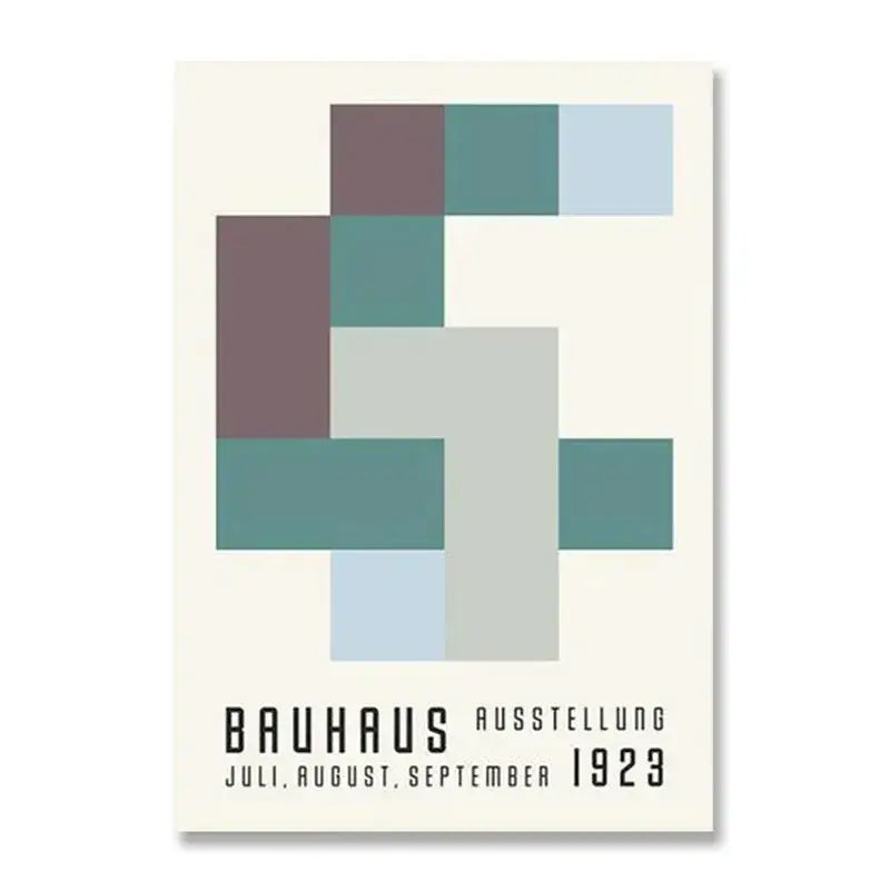Bauhaus wavy striped black & white canvas print living room wall art