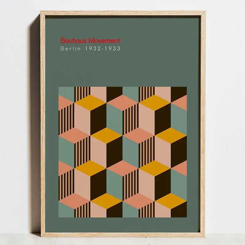 Modern bauhaus exhibition posters living room geometric wall art