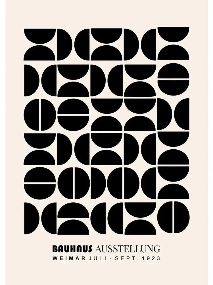 Modern flower market bauhaus canvas print living room wall decor