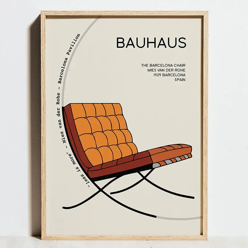 Modern geometric bauhaus exhibition posters living room framed art