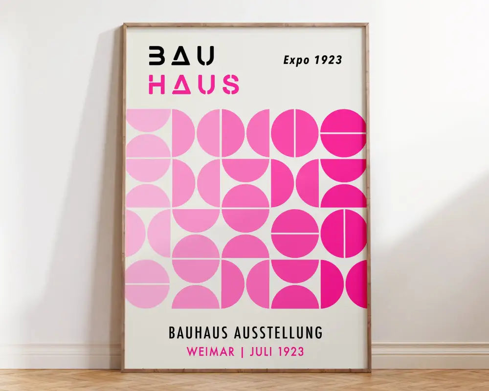 Minimalist bauhaus geometric canvas print living room wall art