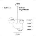 Modern led bubble ball chandelier living room pendant light