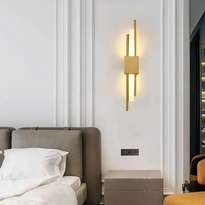 Modern black metal wall lamp for living room ambient lighting