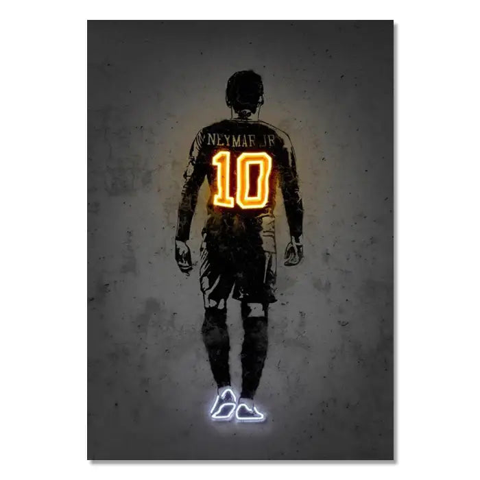 Modern neon american football wall art poster bedroom decor