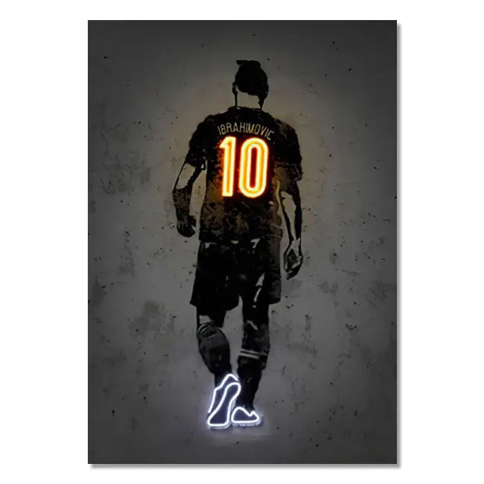 Modern neon american football wall art poster bedroom decor