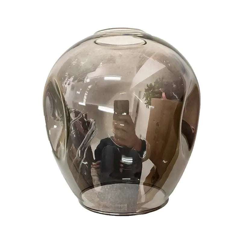Modern gray nordic glass ball led chandelier dining room