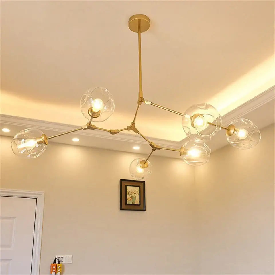 Modern nordic glass pendant lamps smoke grey dining room lights