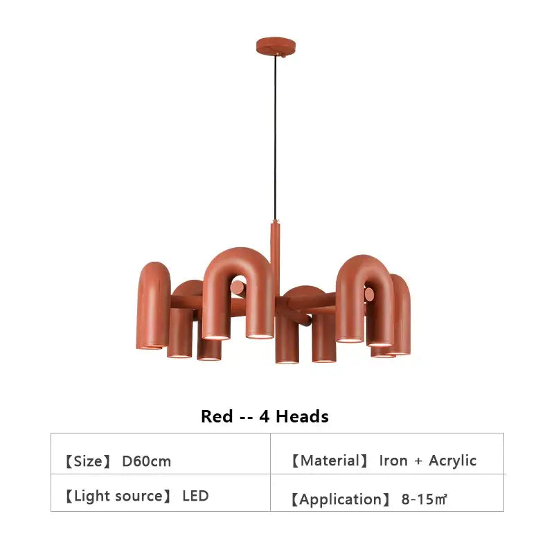 Modern black curved led ceiling chandelier for living room