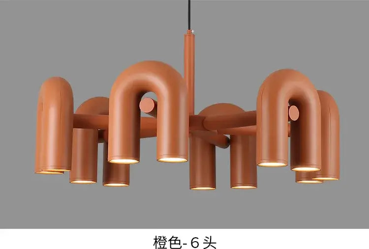 Modern black curved led ceiling chandelier for living room