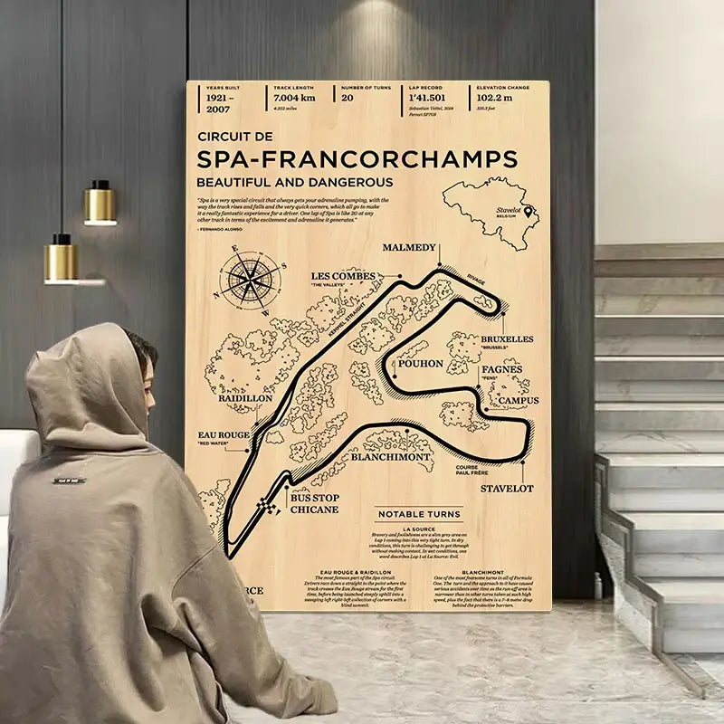 Vintage monaco grand prix racing poster living room wall art