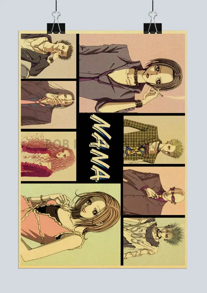 Vintage nana anime kraft paper poster bedroom retro art print