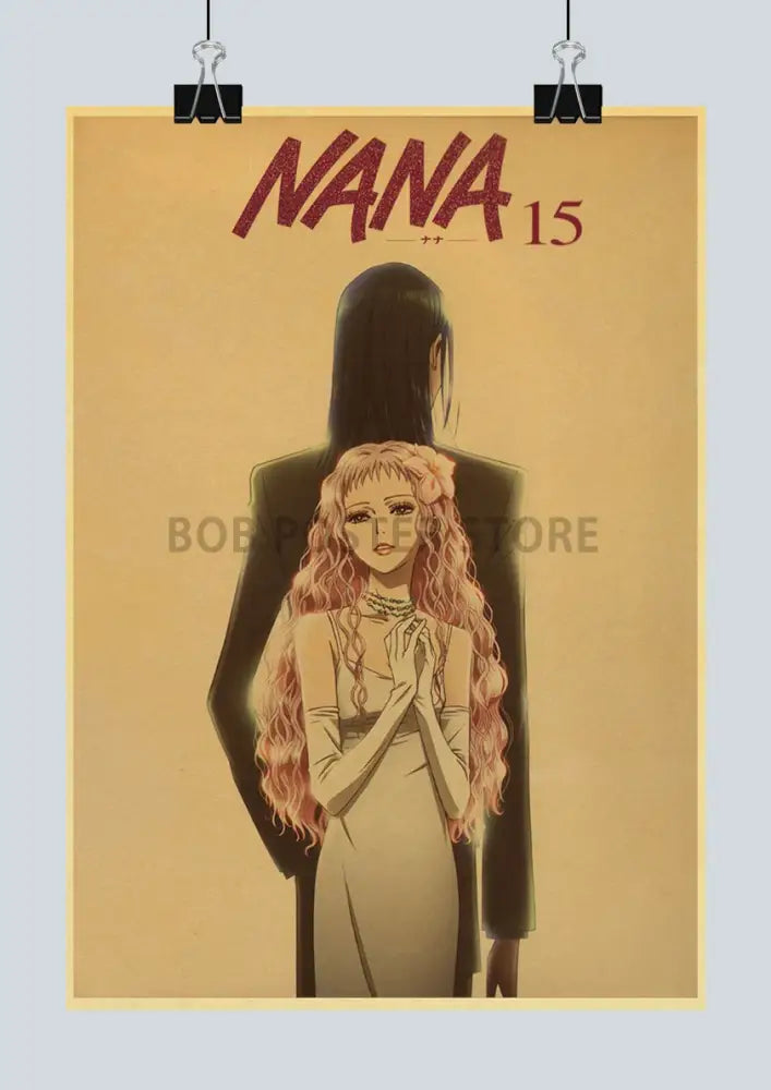 Vintage nana anime kraft paper poster bedroom retro art print