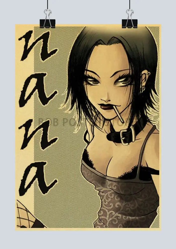 Nostalgic orange & red nana anime kraft poster bedroom cafe decor
