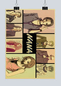 Retro sepia nana anime poster set bedroom wall decor