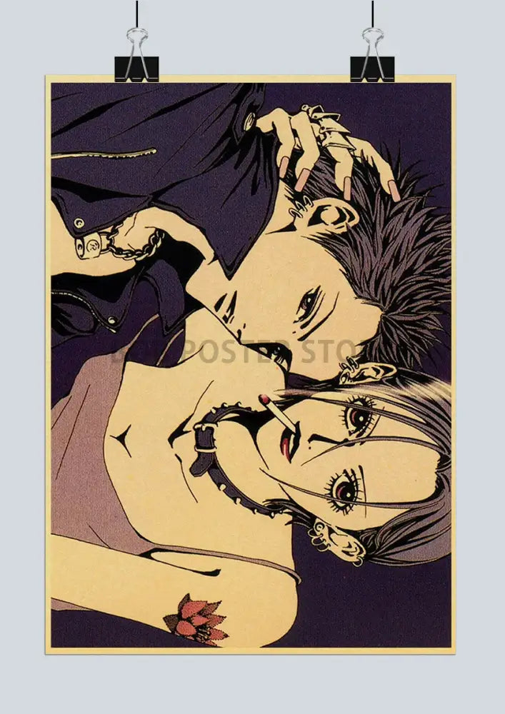 Retro sepia nana anime poster set bedroom wall decor