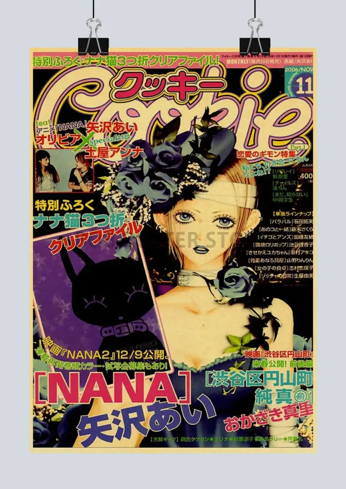 Retro nana anime poster set bedroom fashion wall decor