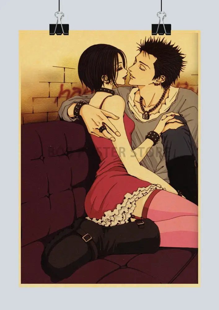 Retro kraft paper nana japan anime poster bedroom wall decor