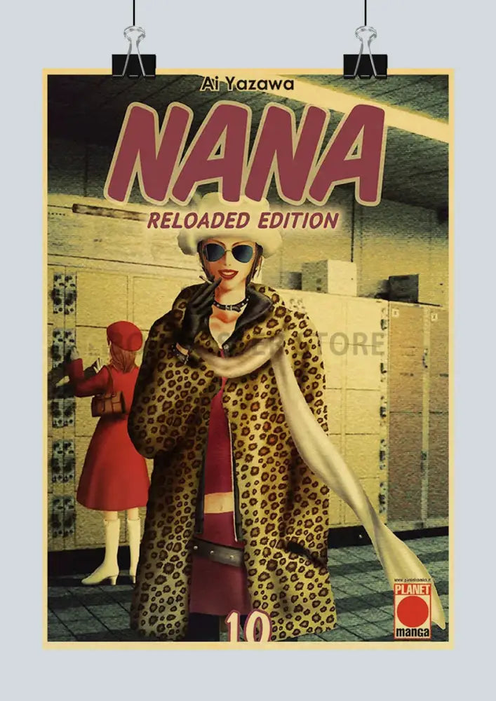 Nana anime retro poster yellow & blue bedroom nostalgic wall decor