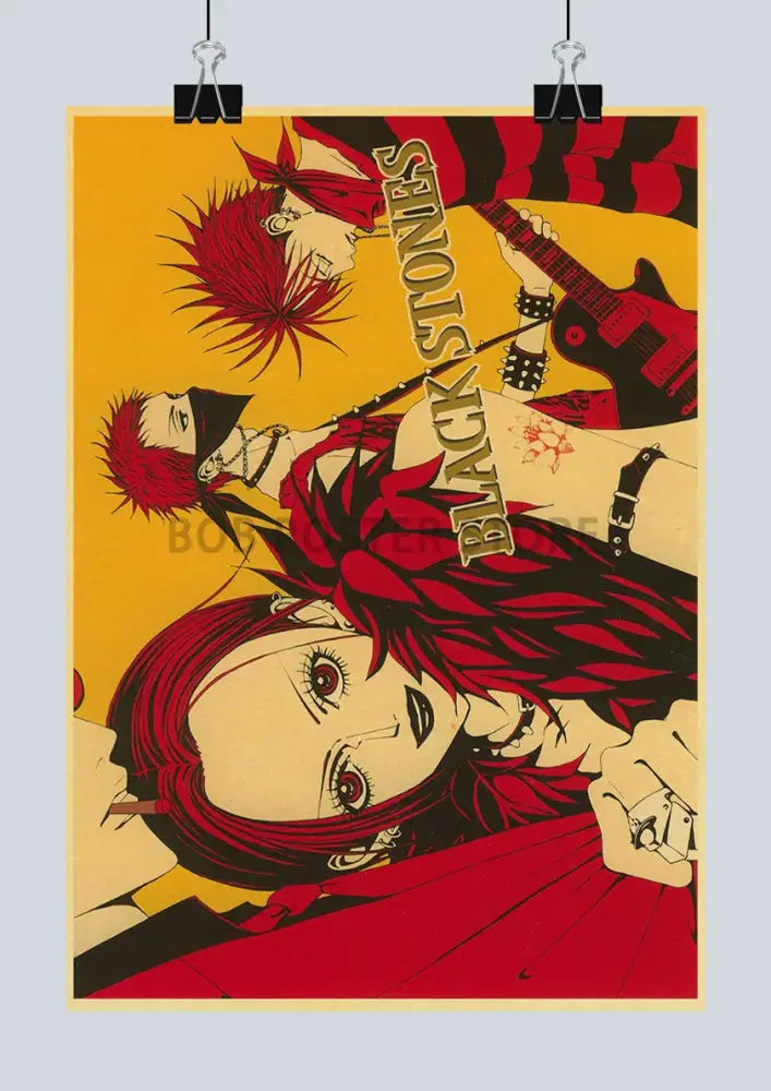 Nana anime retro poster set punk bedroom wall decor