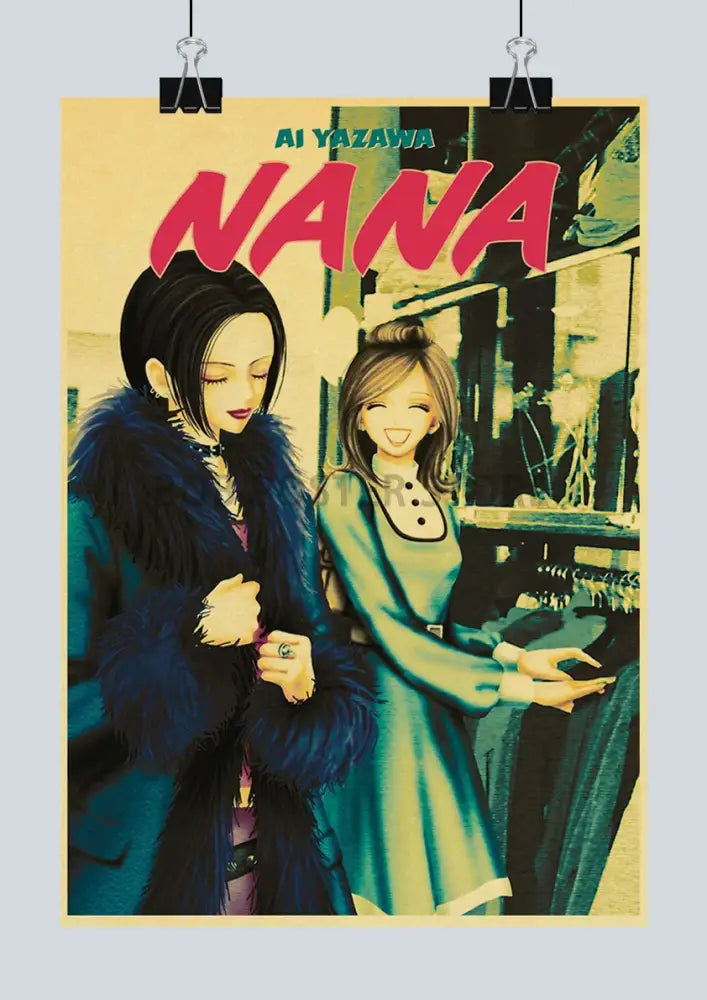 Nana anime retro poster set punk bedroom wall decor