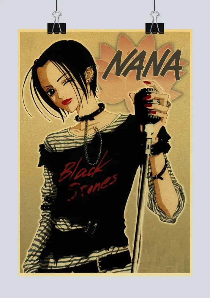Nana anime retro kraft paper poster bedroom wall decor