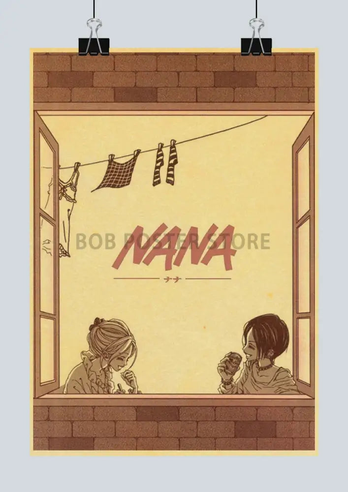 Nana anime retro poster set punk bedroom wall decor