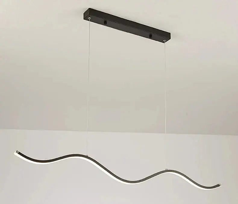 Modern gold wave led pendant light dining room nordic chandeliers
