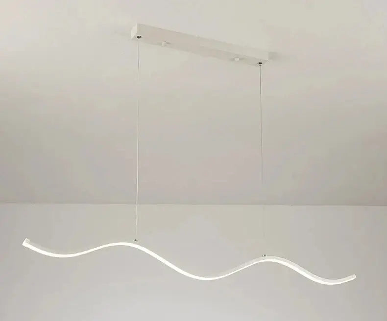 Modern white wavy led pendant light dining room chandelier