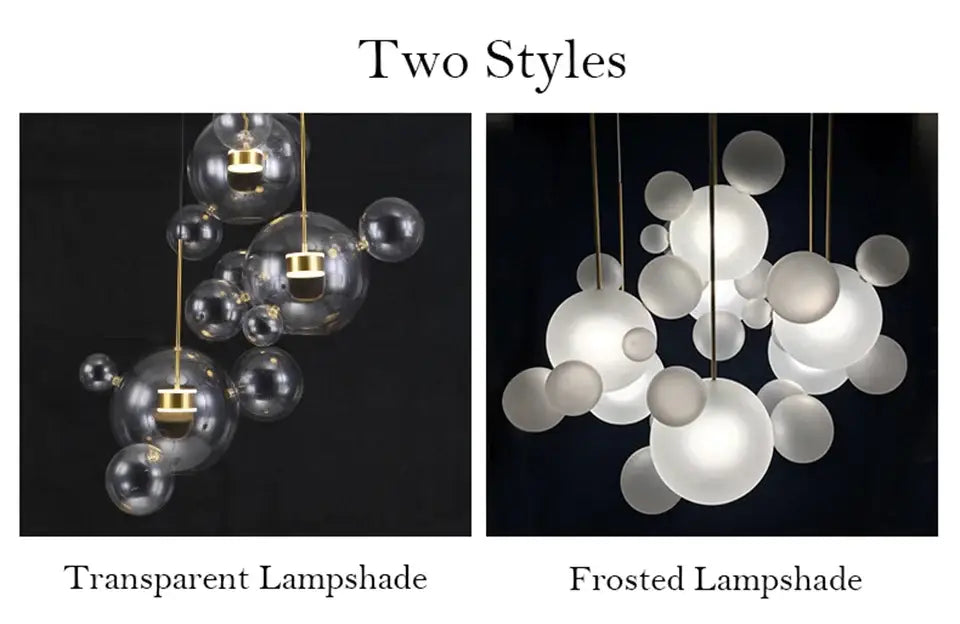 Modern geometric globe led chandelier dining room pendant light