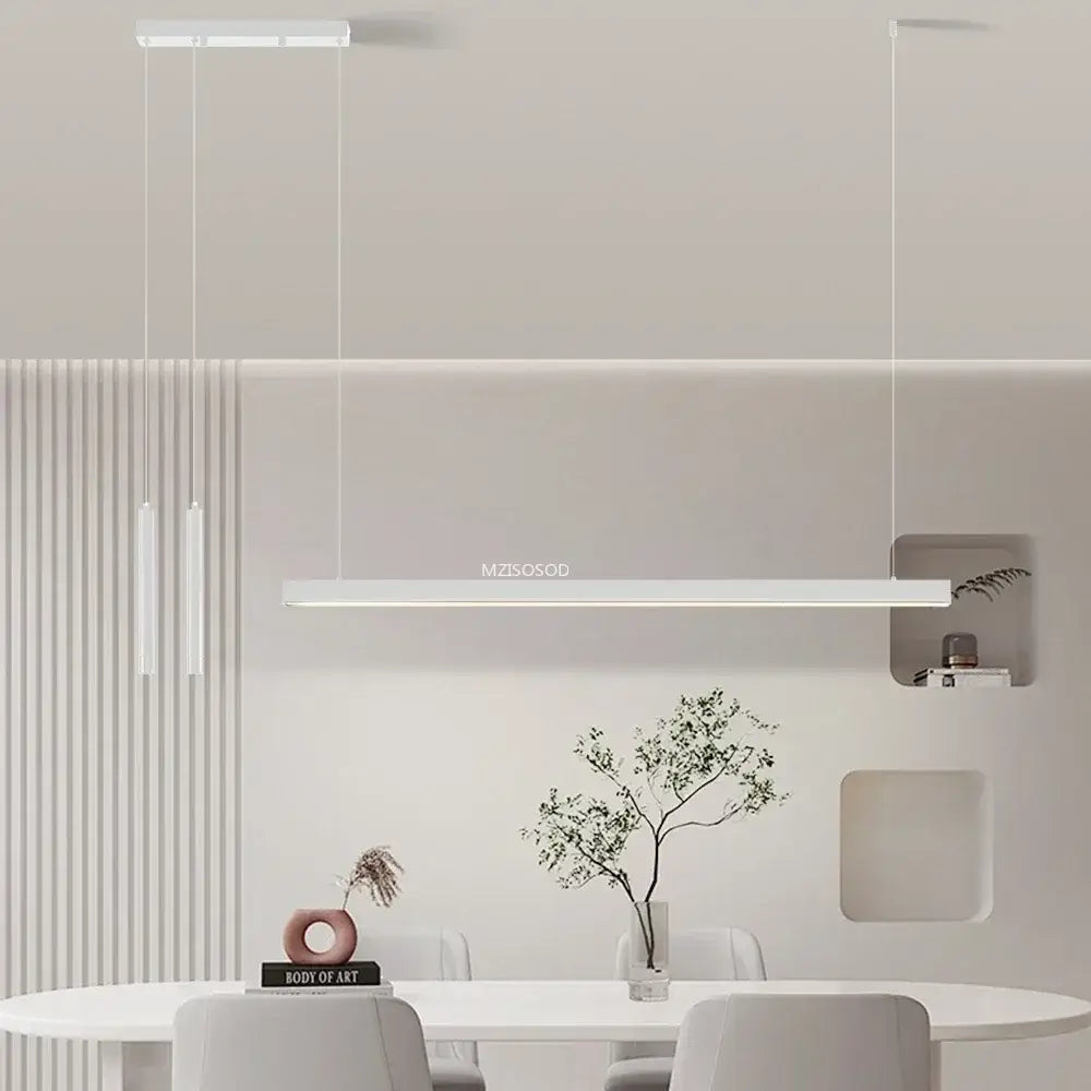 Minimalist black nordic led chandelier dining room pendant light