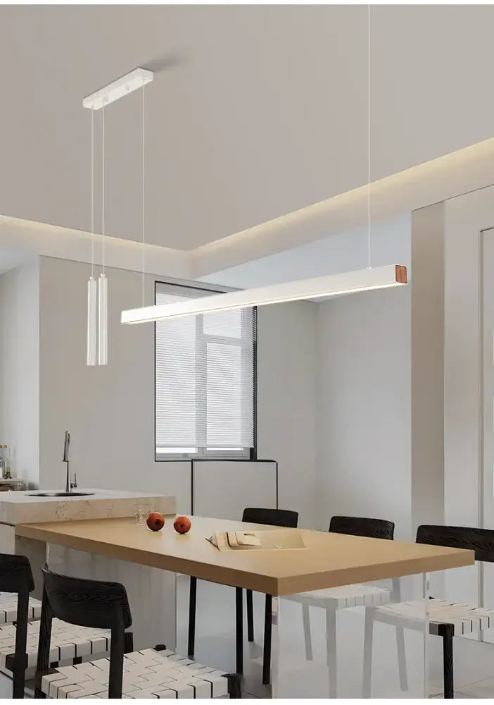 Minimalist black nordic led chandelier dining room pendant light