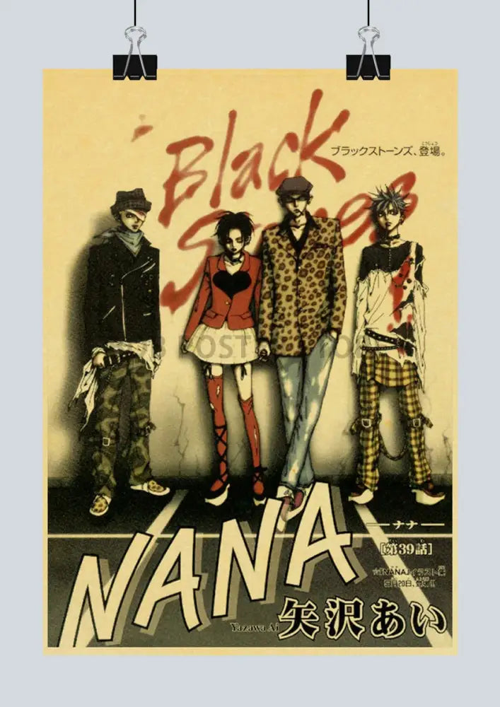 Nostalgic japan anime nana red & black stones poster bedroom art