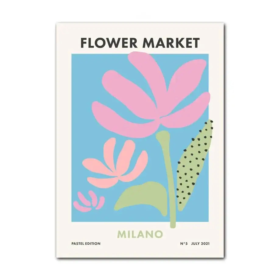 Minimalist mint & pastel purple ibiza wall art bedroom poster