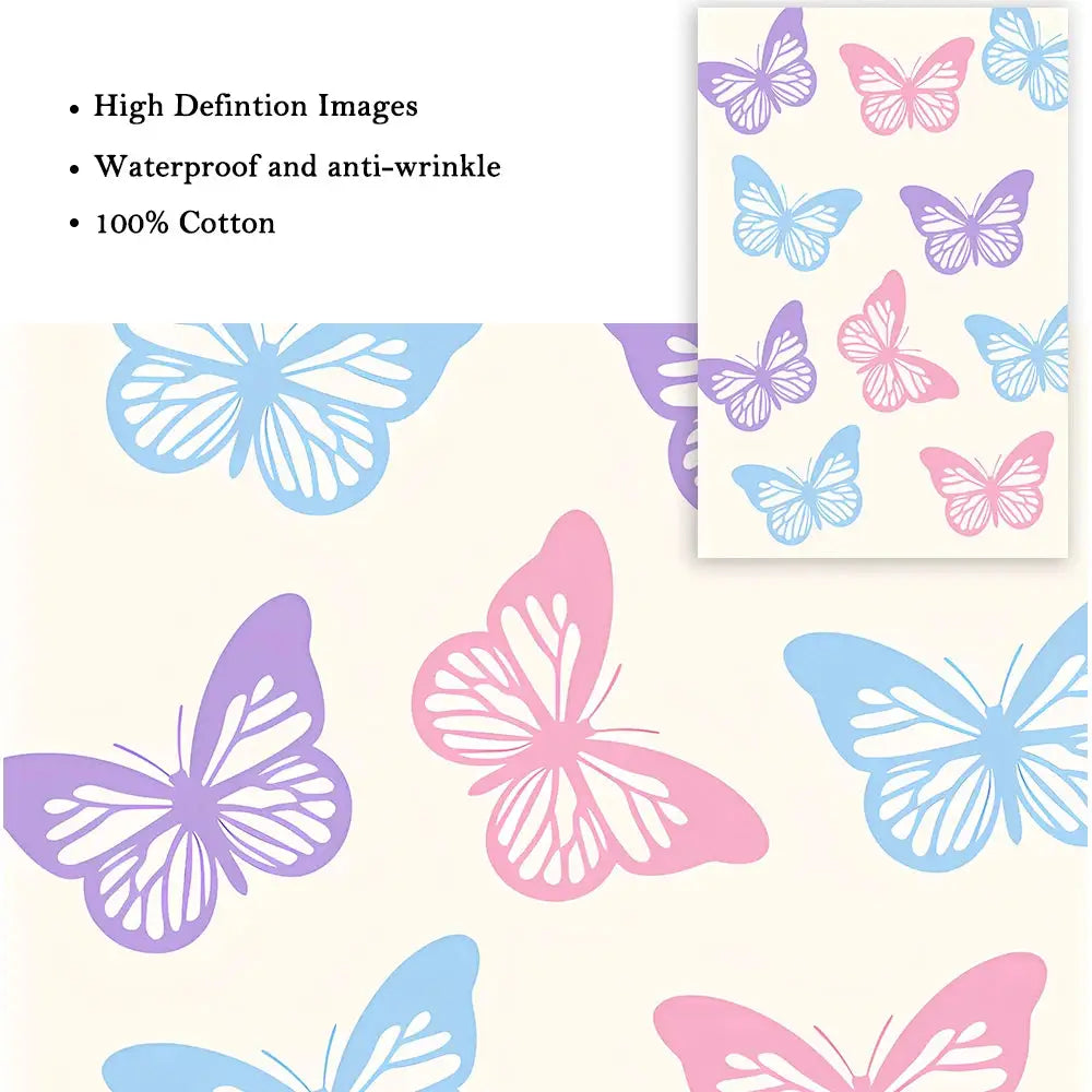Pastel pink & lavender smiley flower wall art for bedroom decor