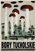 Vintage poland city mushroom forest canvas print living room art