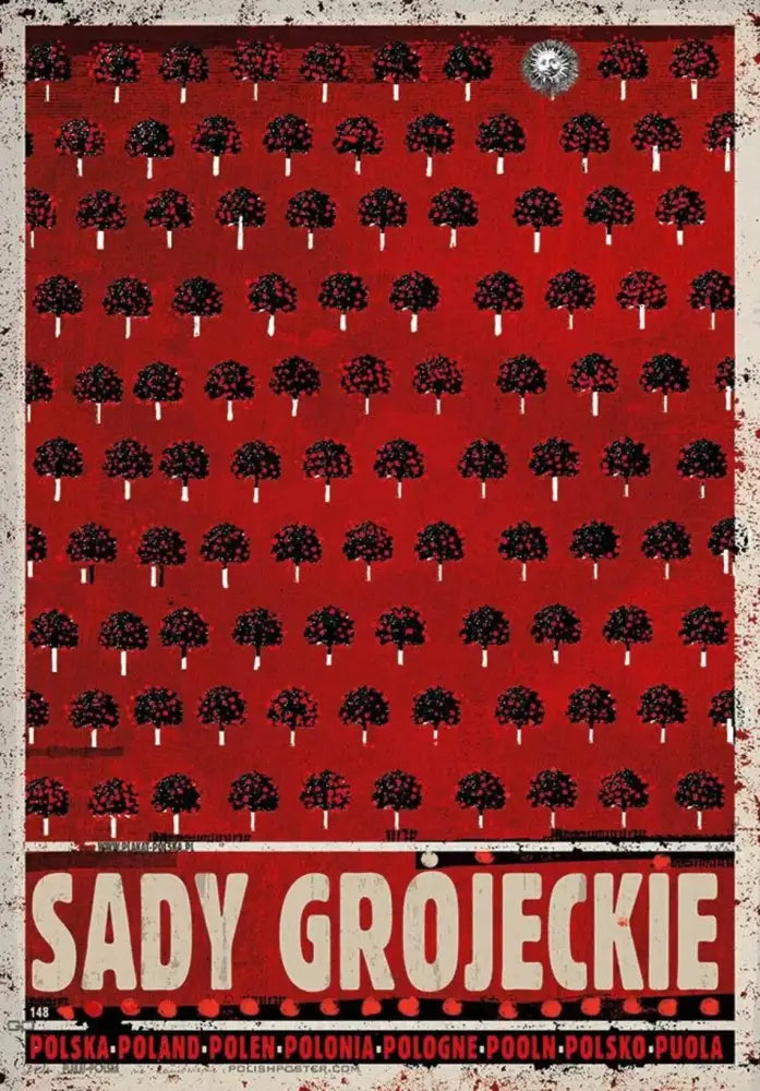 Vintage wrocław teal & gray poland city posters canvas living room