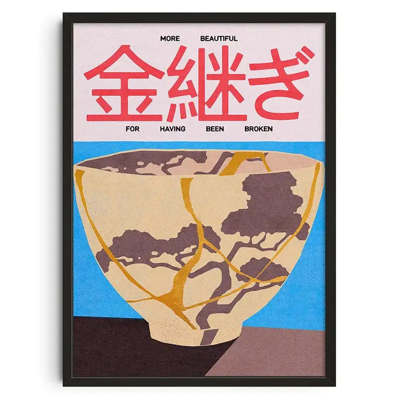 Retro abstract teal & gray canvas print living room wall art