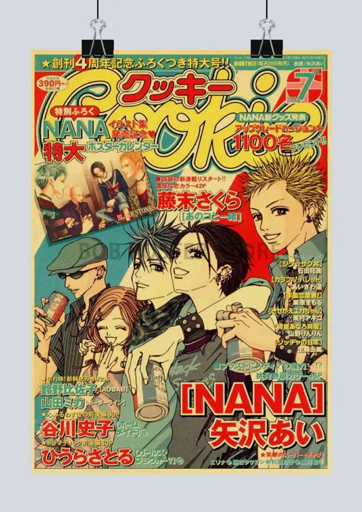 Retro anime nana kraft paper poster bedroom wall decor