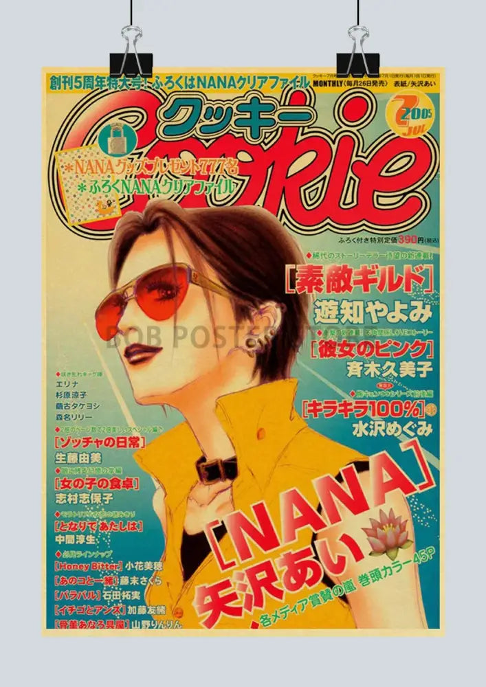 Retro anime nana kraft paper poster bedroom wall decor
