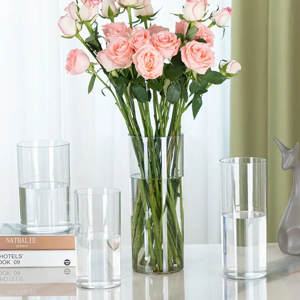 Shatterproof tall transparent acrylic flower vase living room decor