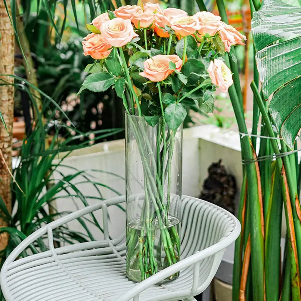Shatterproof tall transparent acrylic flower vase living room decor